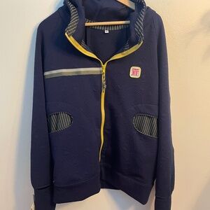 Men's Vander Hooded Jacket in Navy Size XL